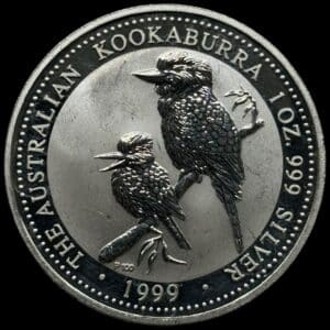 Australien, 1 Dollar 1999, Elizabeth II, 4th Portrait, Australian Kookaburra, 1 Oz Ag, KM 399, Kva. Proof