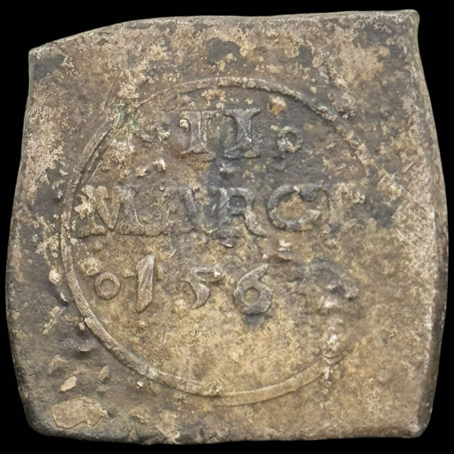 1564, 2 mark, Fre.II, Sieg 20, Hede 13, Kva. 1+, Korroderet