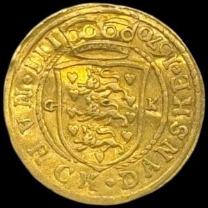 1670, 1/4 dukat, Fre.III, Sieg 103, Hede 42, Kva. 1+-01, buklet, Sjælden