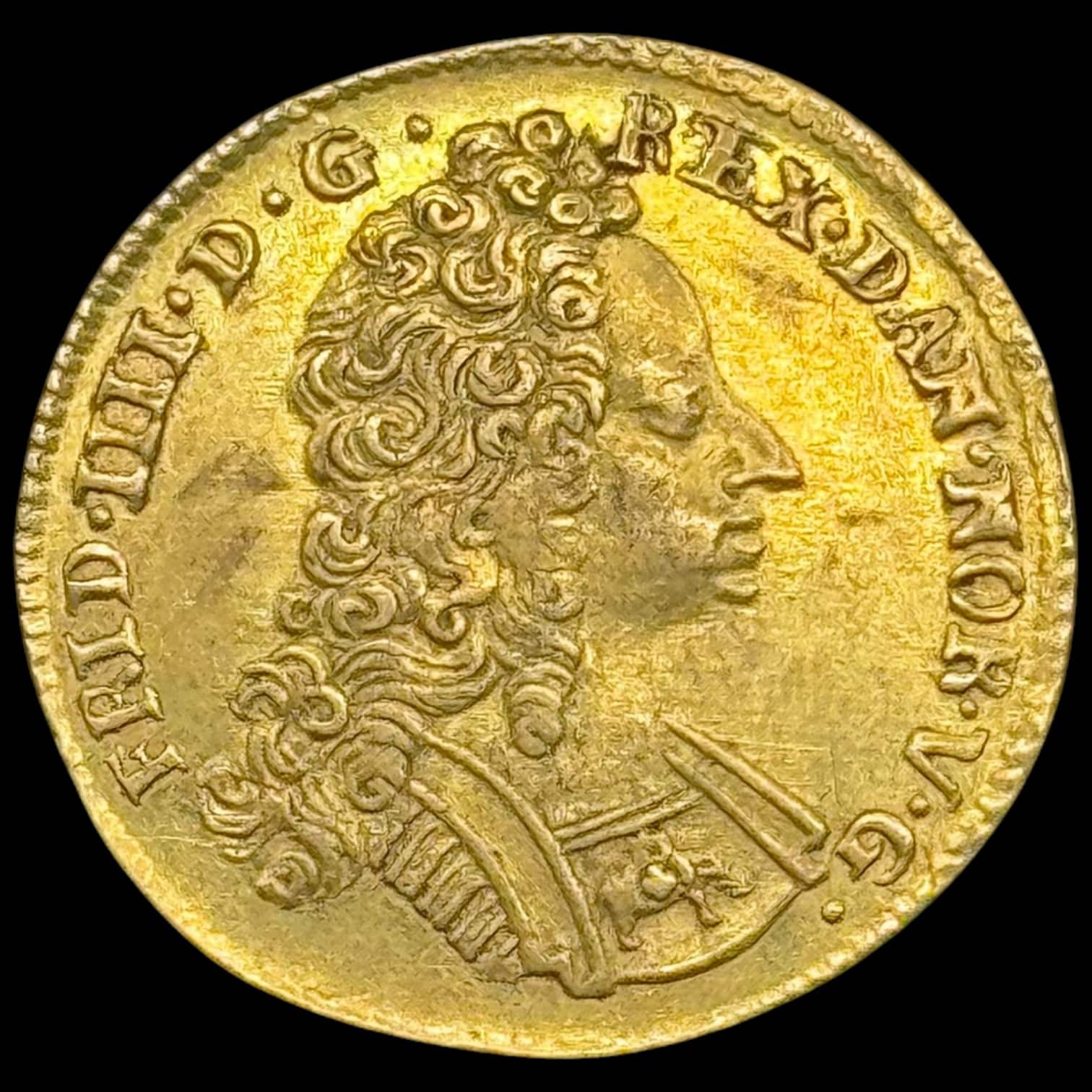 1714, Kurant dukat / 2 Rixdaler 1714, Fre.IV, Sieg 26, Hede 31, Kva. 1+-01, “Gammel samlerseddel medfølger, fra gamle tysk adelig samler” - Image 2