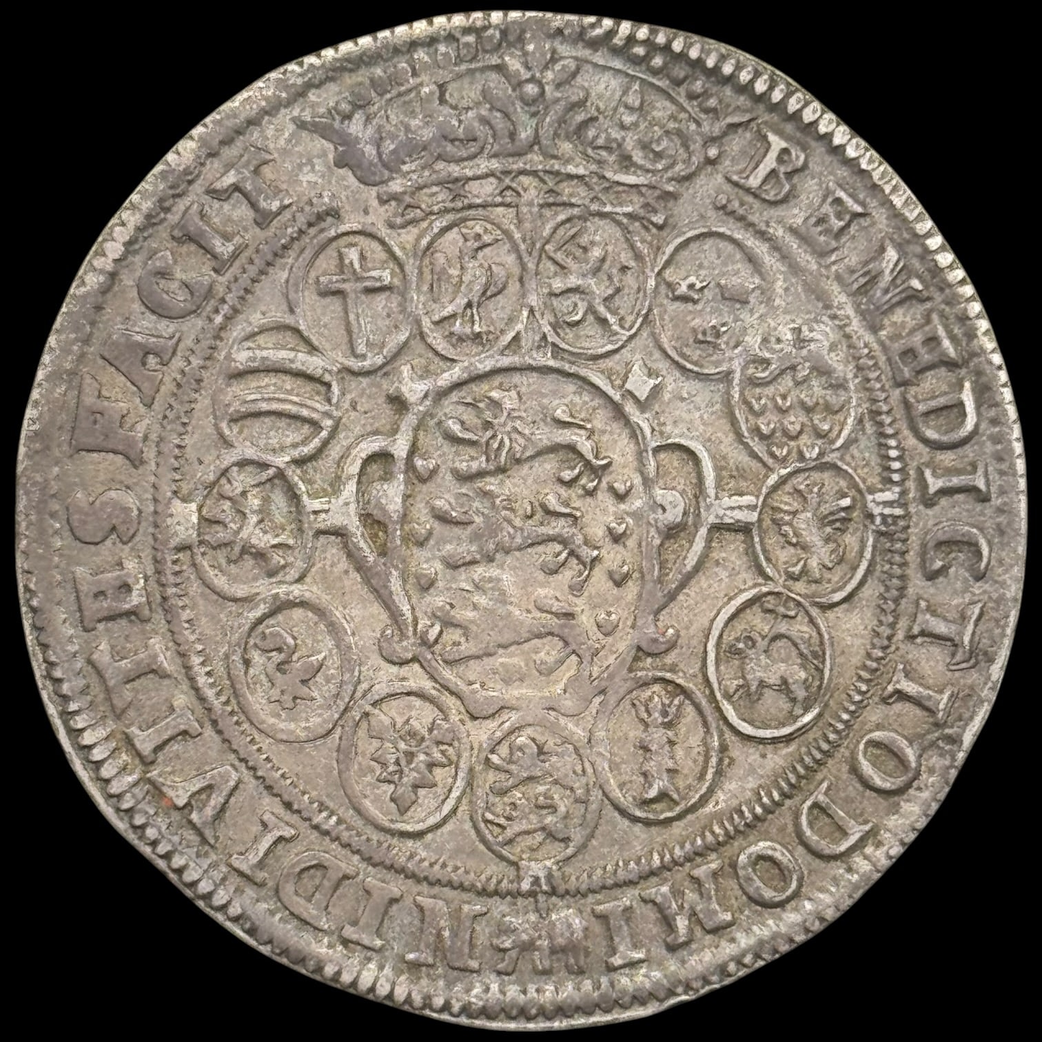 1647, speciedaler, Chr.IV, Sieg 107.4, Hede 55D, Kva. 1+-01 "Gammel samler seddel medfølger, fra Gamle adelig samler" - Image 2
