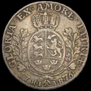 Norge, 1/2 speciedaler 1776, Chr.VII, Sieg 12, Hede 3, NMD 18A, Kva. 1+ "Ejermærke"