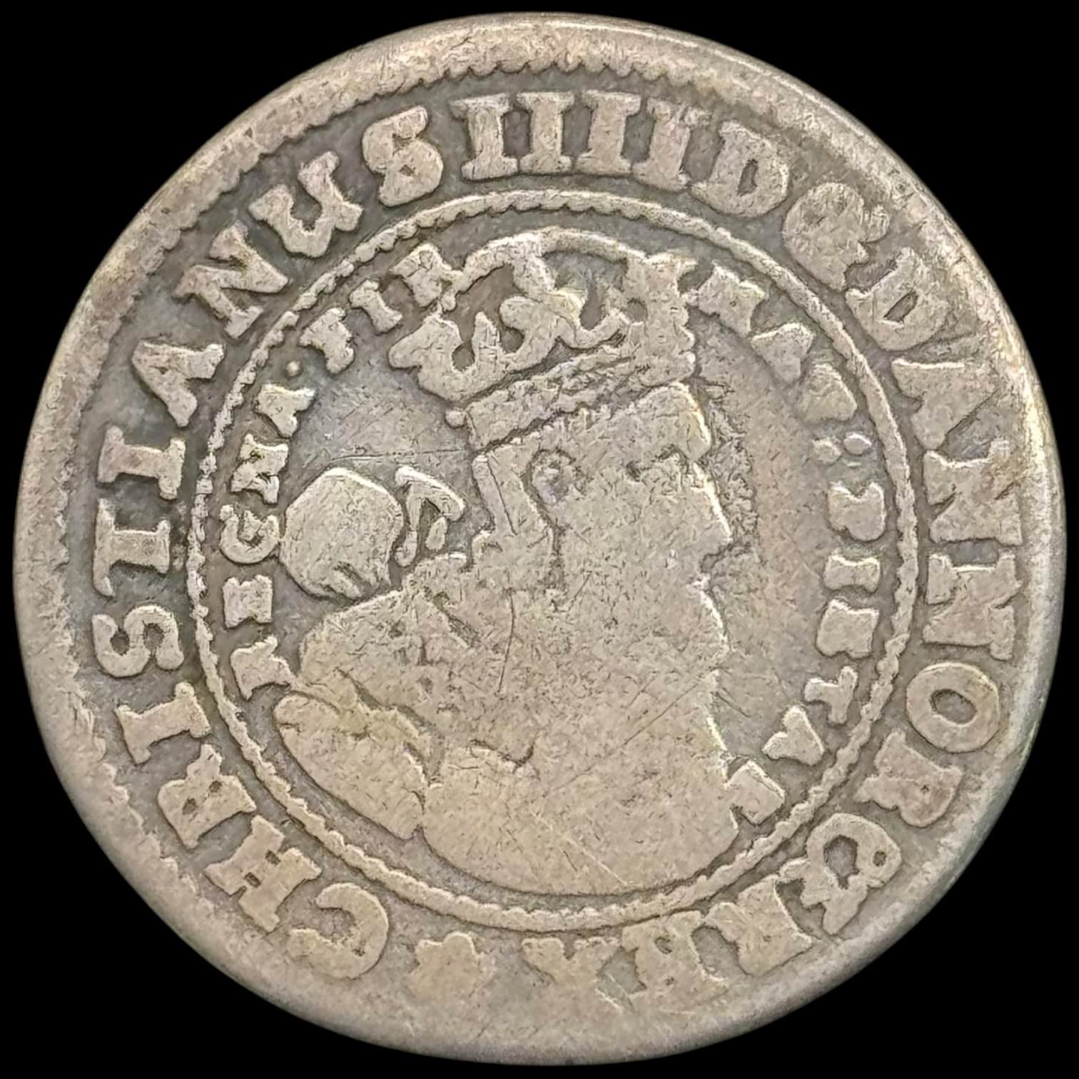 Norge, 1/8 speciedaler 1643, Chr.IV, Sieg 9.1, Hede 13A, NMD 109A, Kva. 1-1- - Image 2