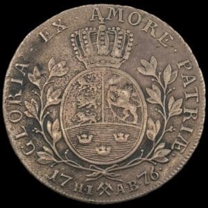 Norge, speciedaler 1776, Chr.VII, Sieg 17, Hede 2, NMD 4A, Kva. 1-1+