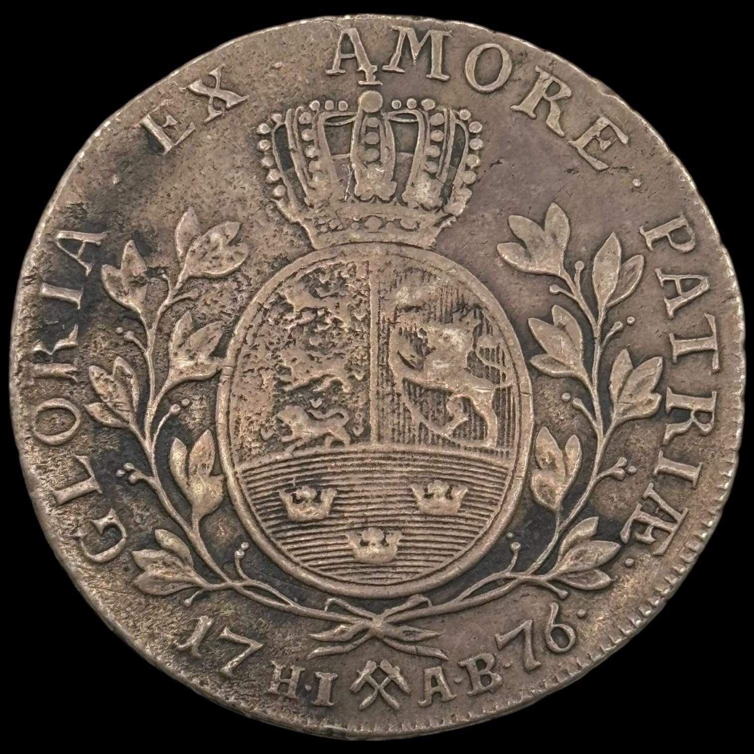Norge, speciedaler 1776, Chr.VII, Sieg 17, Hede 2, NMD 4A, Kva. 1-1+