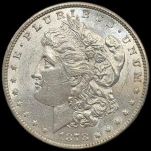 USA, Morgan dollar 1878 S, KM 110, Kva. 0-01 “Medaljeprægskarakter”