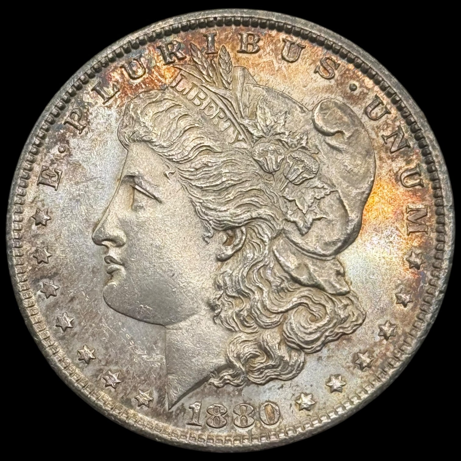 USA, Morgan dollar 1880 S, KM 110, Kva. 0-01 “Medaljeprægskarakter”