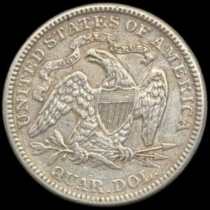 USA, Quarter Dollar 1876, Seated Liberty Quarter, KM A98, Kva. 1+-01