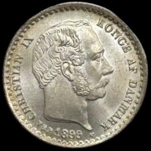 1899, 10 øre, Chr.IX, Sieg 9.2, Hede 16B, Kva. 0