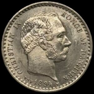 1894, 10 øre, Chr.IX, Sieg 9.2, Hede 16B, Kva. 0