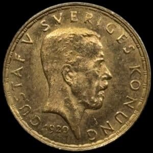 Sverige, 5 kronor 1920, Oskar II, SM 2, KM 797, 2,24 g, Kva. 01