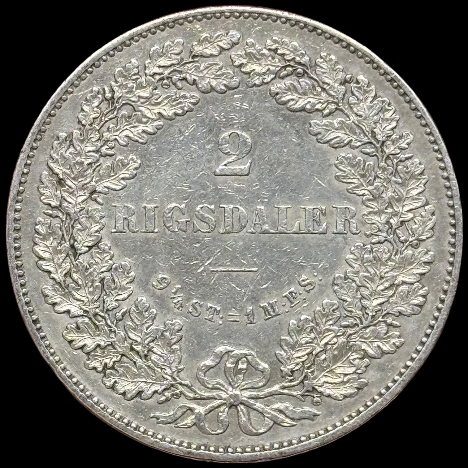 1868 RH, 2 rigsdaler, Chr.IX, Sieg 5.1, Hede 4A, Kva. 1+ - Image 2