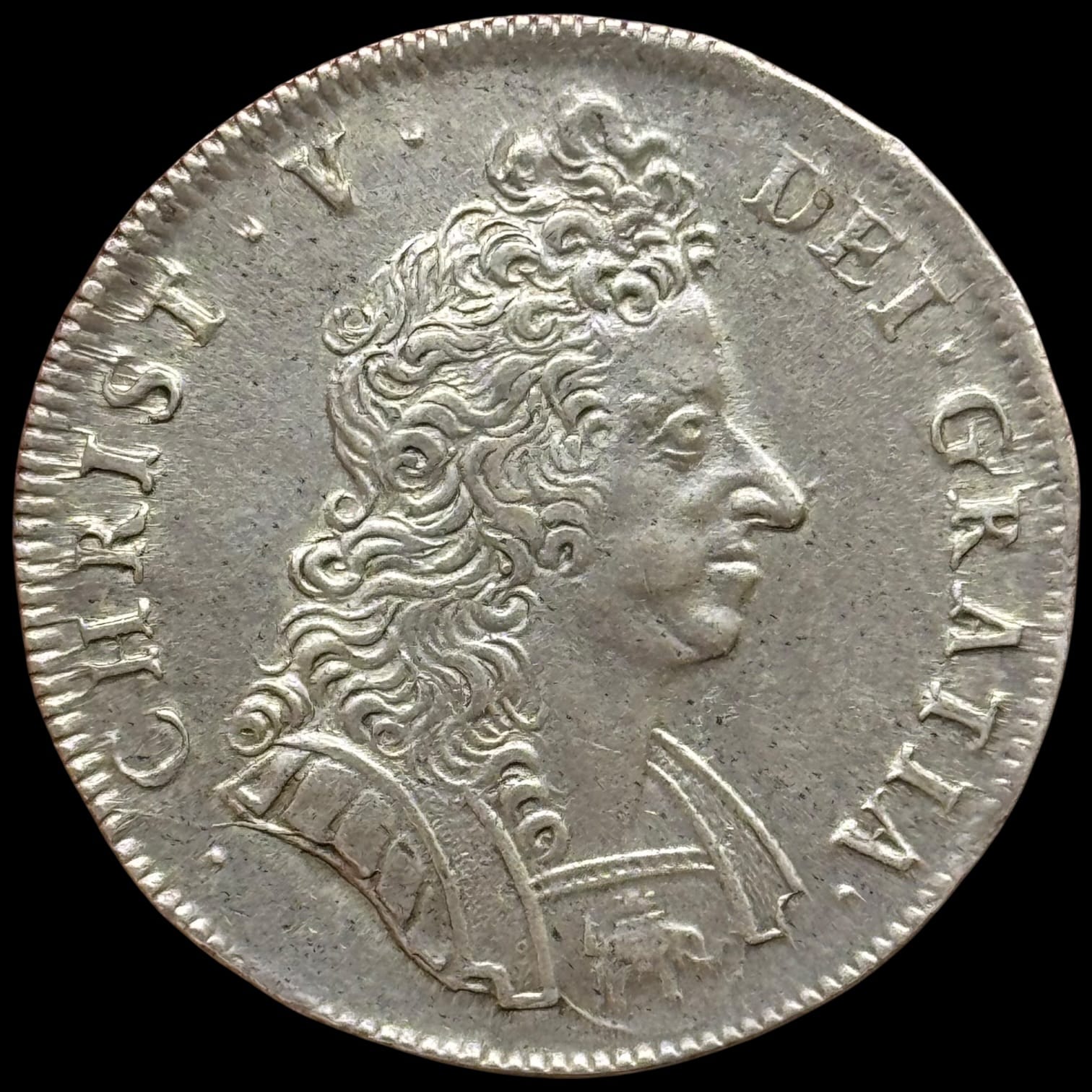 1694, 1 krone / 4 mark, Chr.V, Sieg 51.1, Hede 99A, Kva. 1+ - Image 2