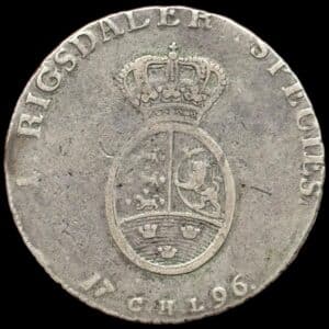 1796 CHL, speciedaler, Altona, Chr.VII, Sieg 25.2, Hede 13B, Kva. 1-1+