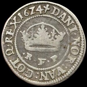 1624, 1/2 krone, Chr.IV, Sieg 81, Hede 128, Kva. 1-1+