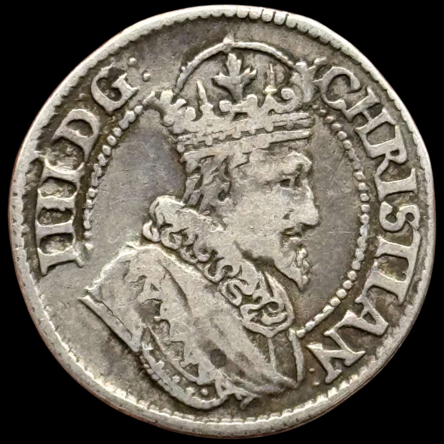 1624, 1/2 krone, Chr.IV, Sieg 81, Hede 128, Kva. 1-1+ - Image 2