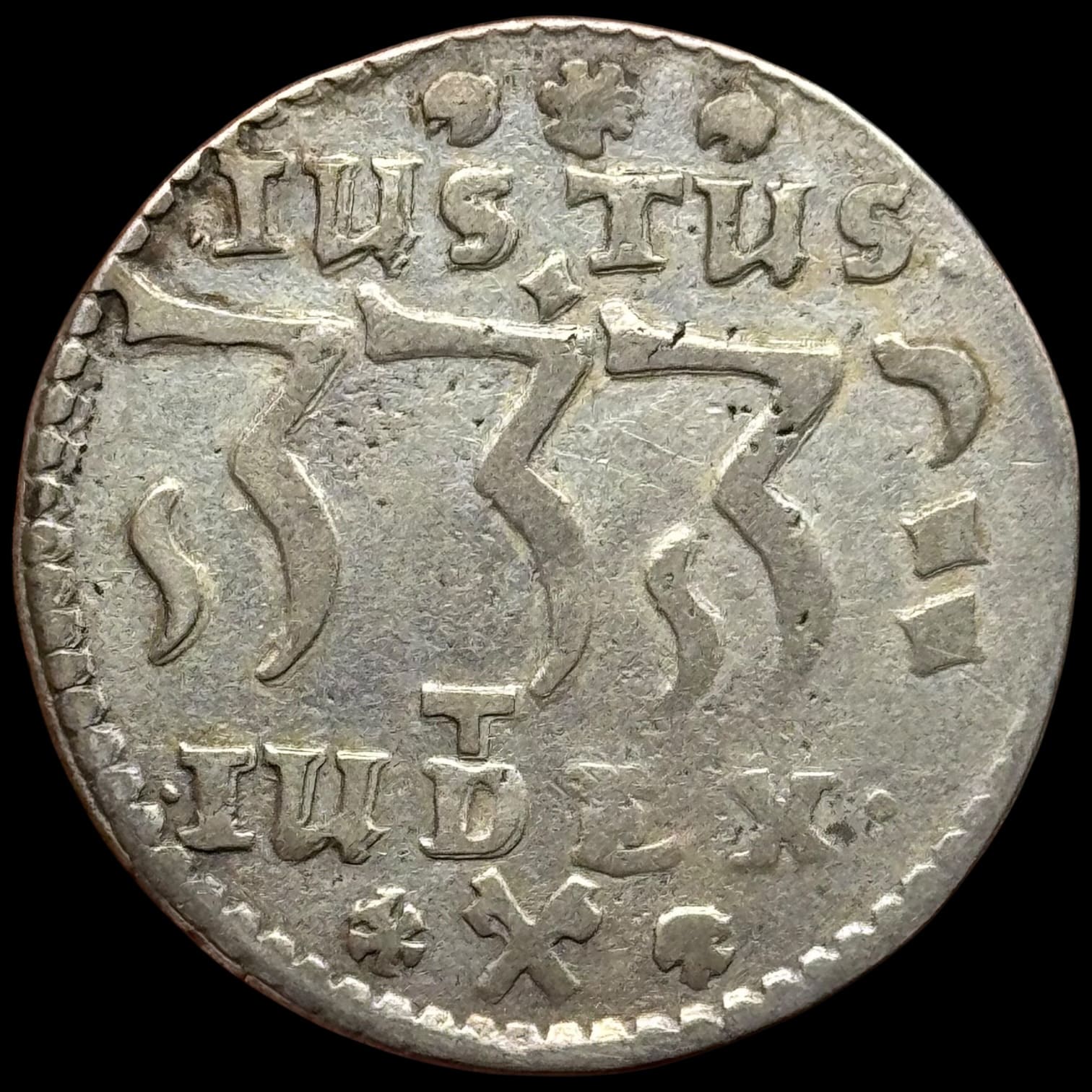 1645, 2 mark "Hebærer", Glückstadt, Chr.IV, Sieg 177.2, Hede 179, Kva. 1-1+ - Image 2