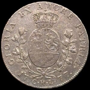 1777 CHL, speciedaler, Chr.VII, Sieg 24.2, Hede 11D, Kva. 1-1+