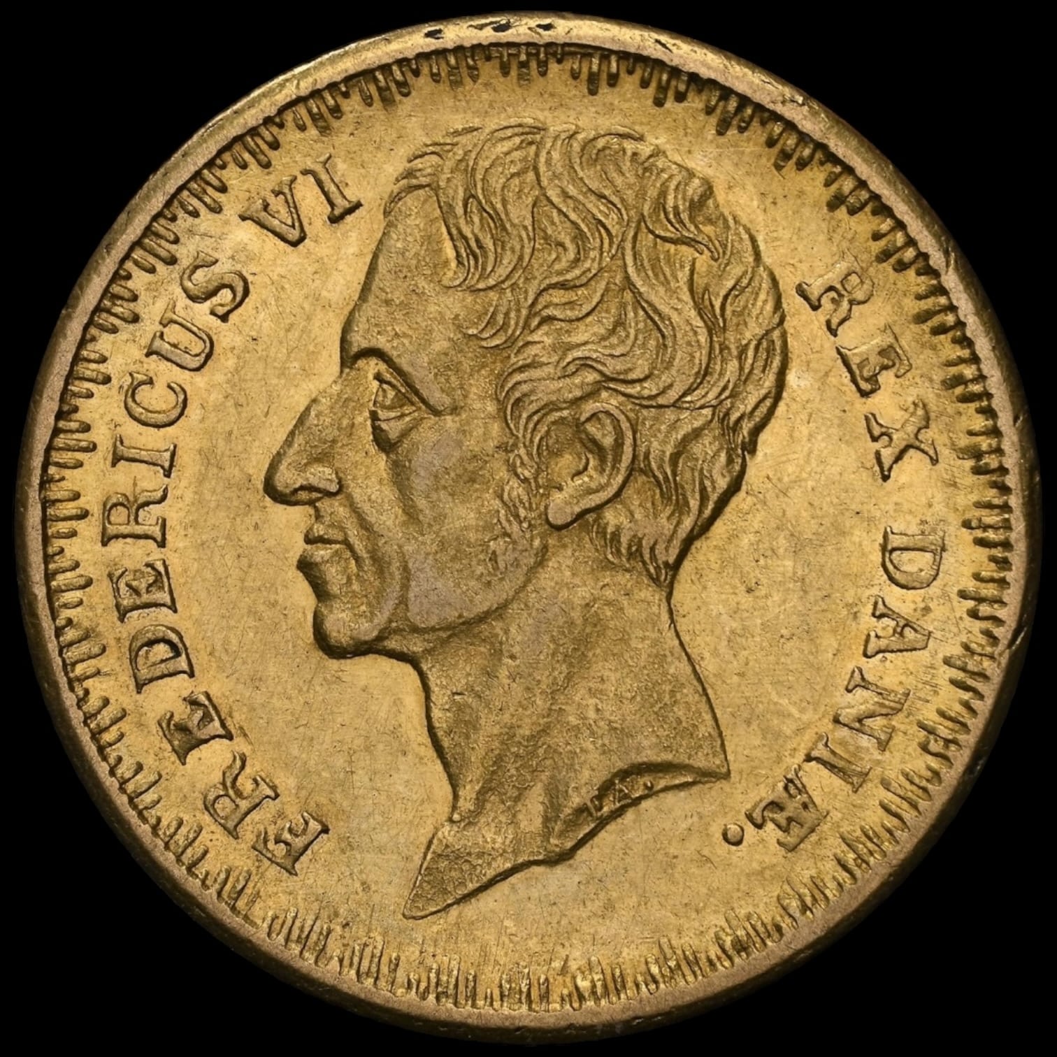 1835 FF, 1 d’or, Fra.VI, Sieg 33, Hede 4B, Bruun 8101, Kva. 0-01, Graderet UNC Details Cleaned af NGC, L.E.Bruun “original samleretiket medfølger” - Image 4