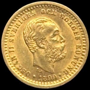 Sverige, 5 kronor 1899, Oskar II, SM 39, KM 756, 2,24 g, Kva. 01