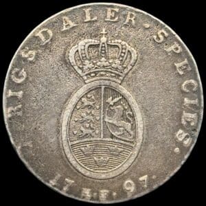 1797 MF, speciedaler, Chr.VII, Altona, Sieg 25.1, Hede 13A, Kva. 1-1+