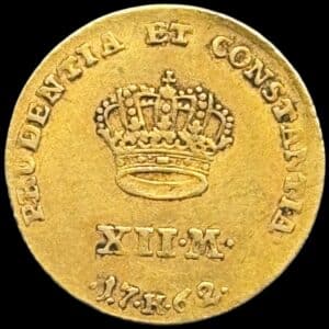 1762 K, 12 mark / Kurant dukat, Fre.V, Sieg 21.5, Hede 22E, Kva. 1+