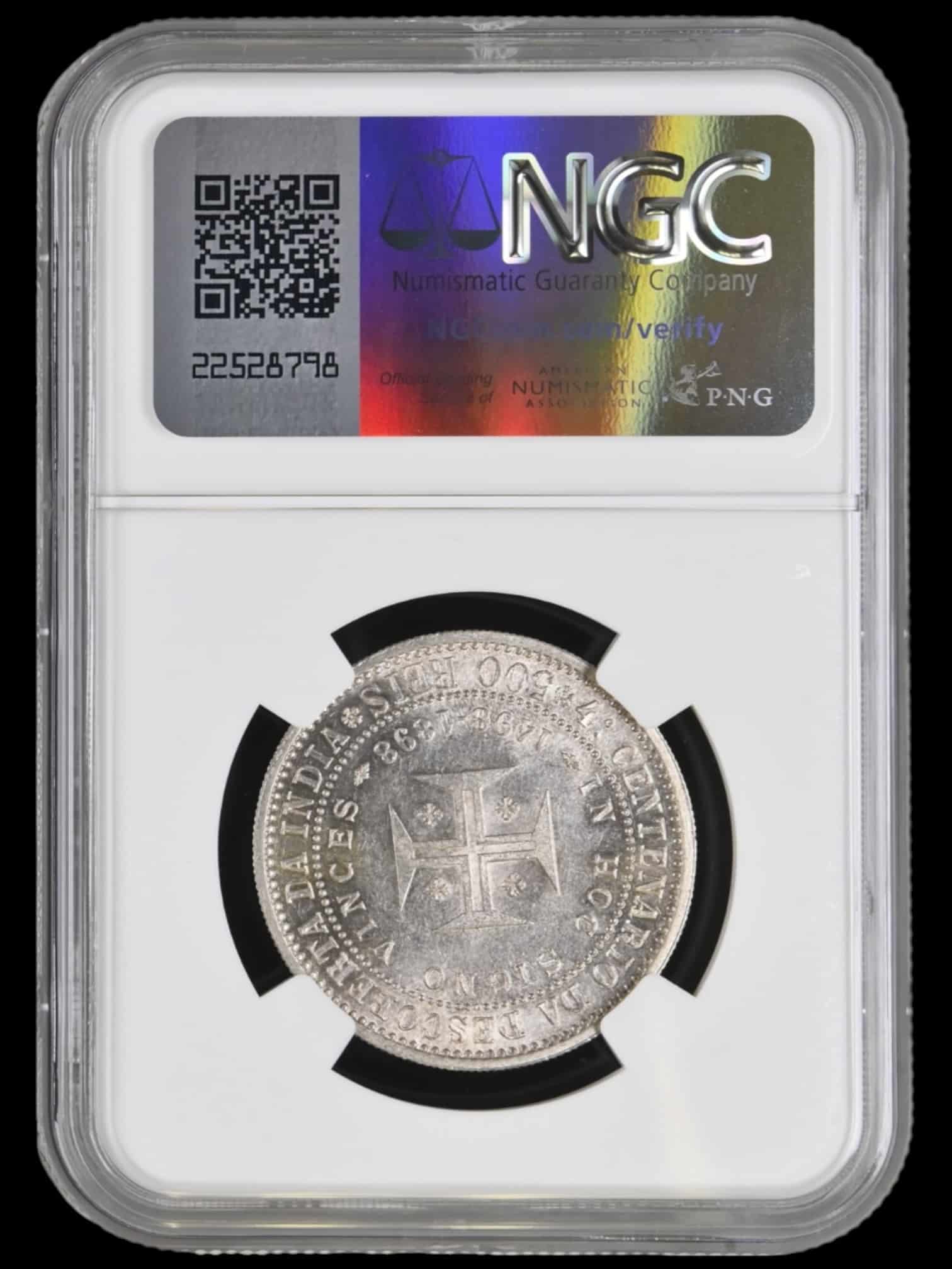 Portugal, 500 reis 1898, Carlos I "Discovery of India", KM 538, Kva. 0-01, Graderet MS 62 af NGC - Image 2