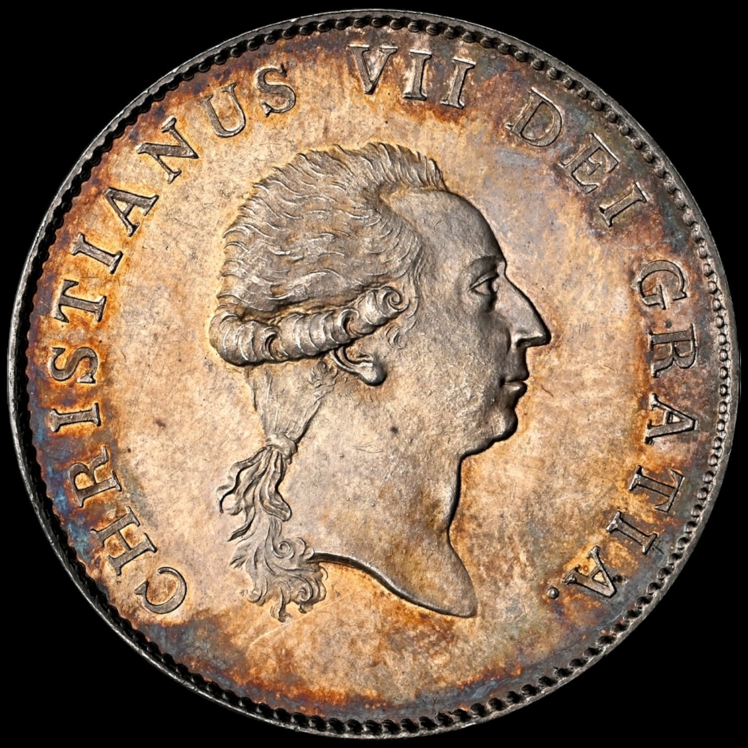"1805", 2/3 speciedaler u.år, Chr.VII, Sølv Prøvemønt, Sieg 49, Hede 17, Bruun 7988, Kva. Proof, Graderet PF 63 af NGC, "TOP POP" Meget sjælden prøvemønt - Image 3