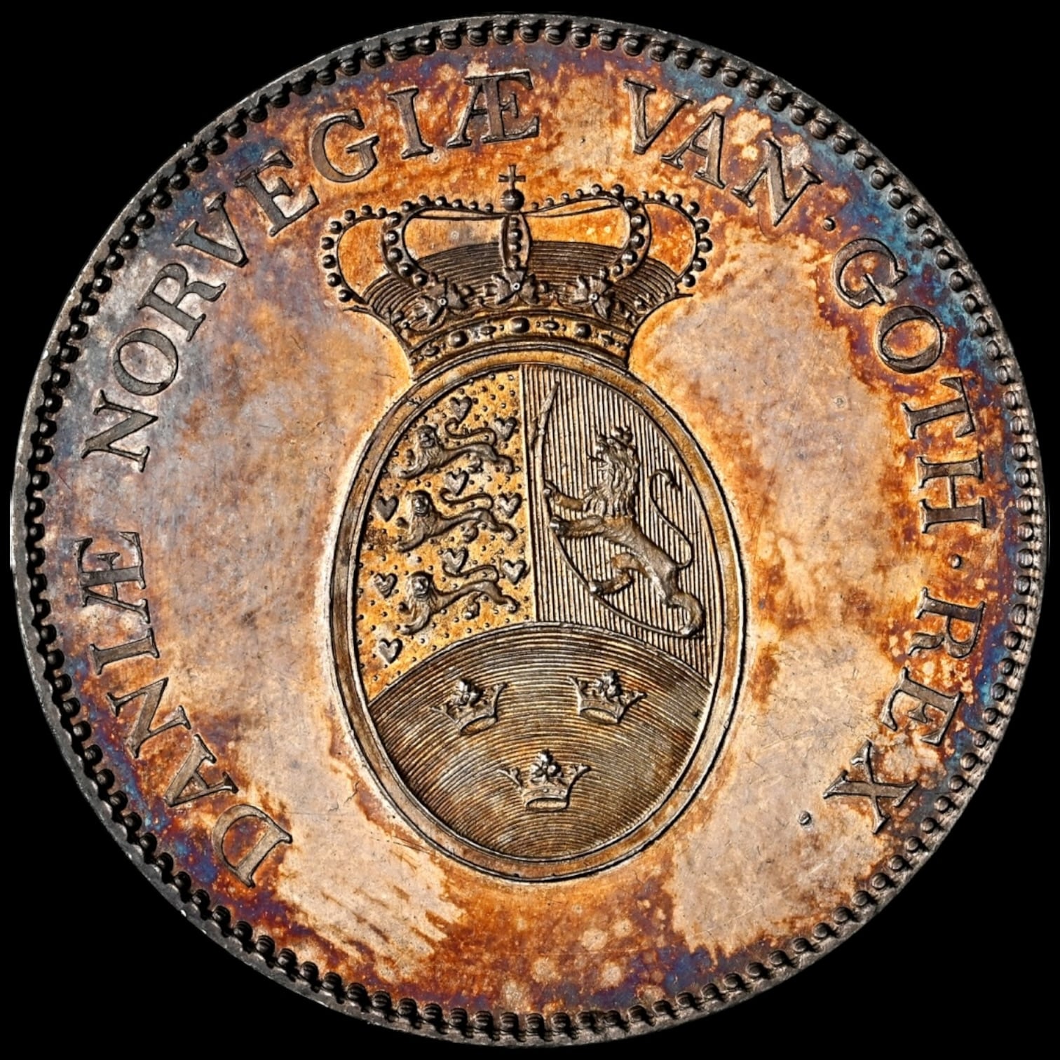 "1805", 2/3 speciedaler u.år, Chr.VII, Sølv Prøvemønt, Sieg 49, Hede 17, Bruun 7988, Kva. Proof, Graderet PF 63 af NGC, "TOP POP" Meget sjælden prøvemønt - Image 4