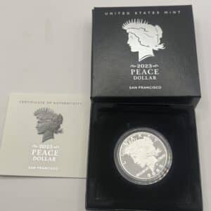 USA, Peace Dollar 2023, Ag. 999, 100th anniversary, San Francisco, KM 150a, Kva. Proof