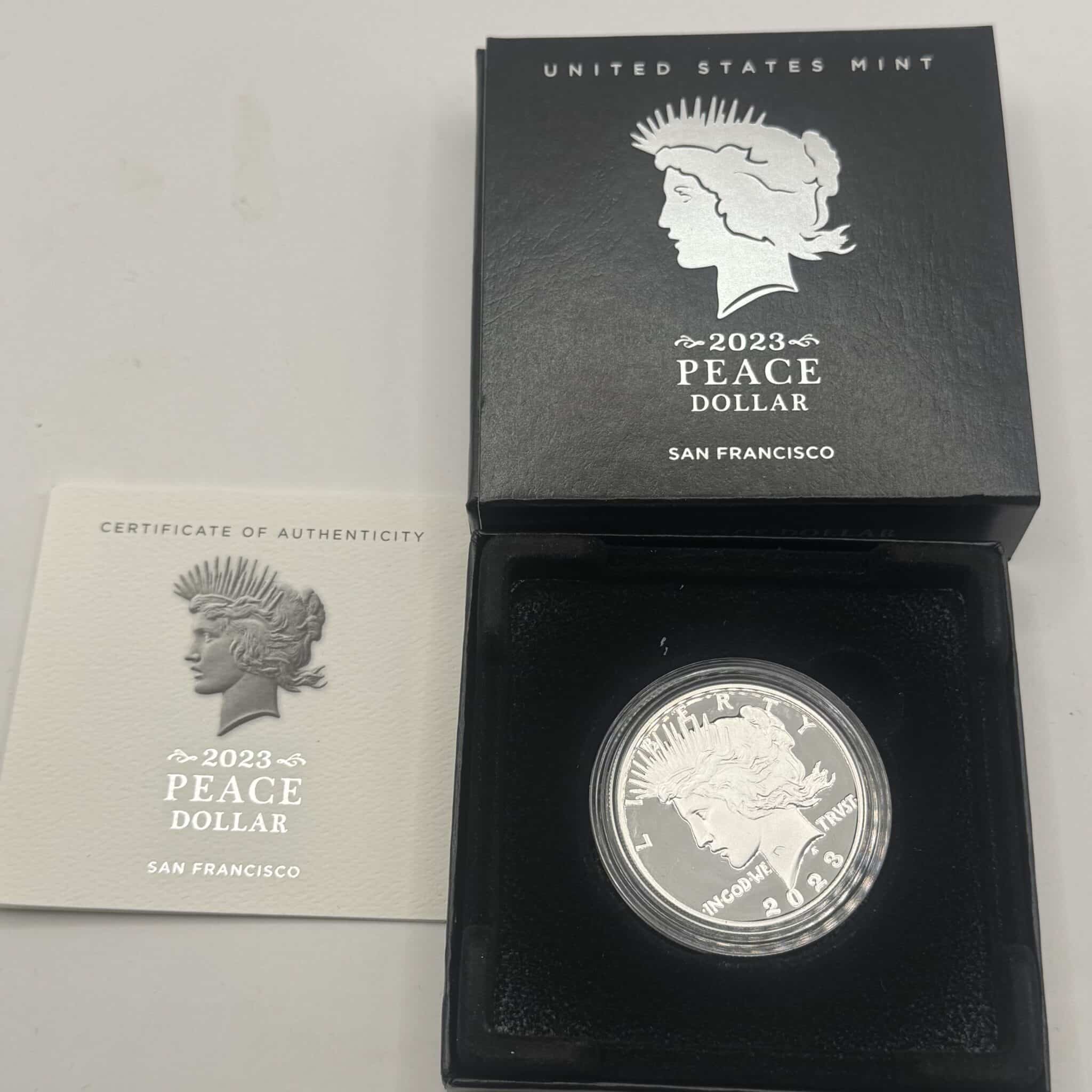 USA, Peace Dollar 2023, Ag. 999, 100th anniversary, San Francisco, KM 150a, Kva. Proof