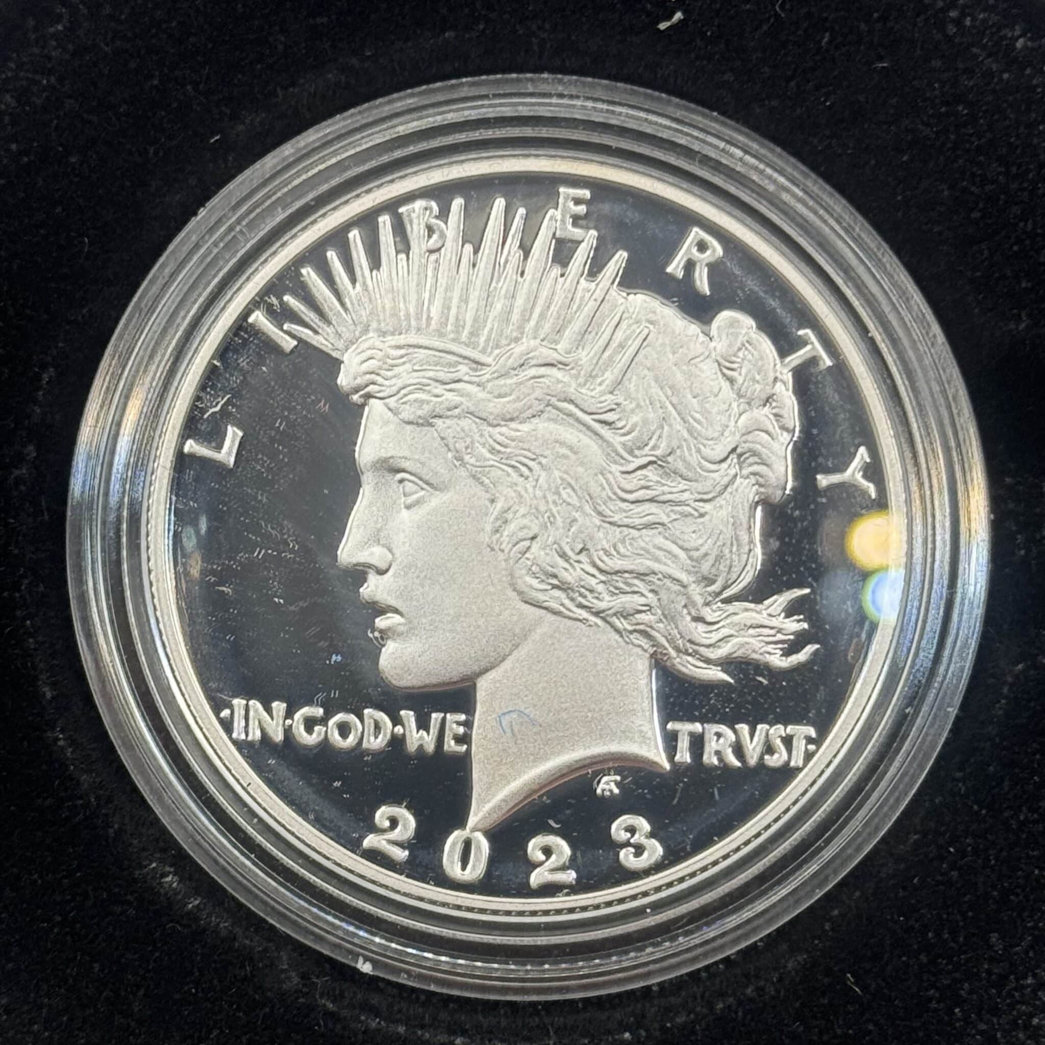 USA, Peace Dollar 2023, Ag. 999, 100th anniversary, San Francisco, KM 150a, Kva. Proof - Image 2