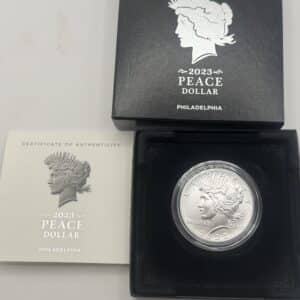 USA, Peace Dollar 2021, Ag. 999, 100th anniversary, Philadelphia Mint, KM 150a, Kva. 0 / UNC
