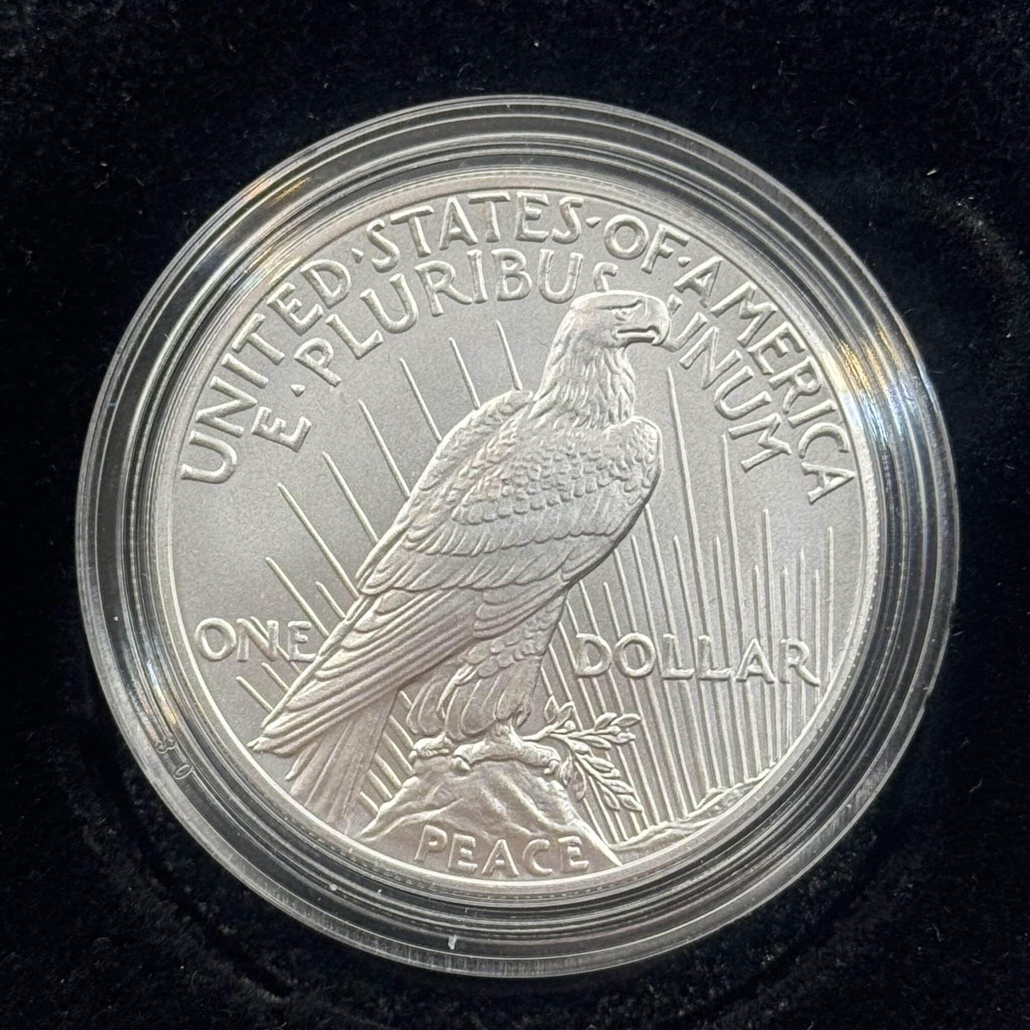 USA, Peace Dollar 2021, Ag. 999, 100th anniversary, Philadelphia Mint, KM 150a, Kva. 0 / UNC - Image 3