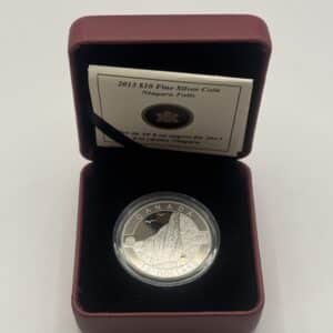 Canada, 10 dollars 2013, Elizabeth II, Niagara Falls, 1/2 oz Ag, KM 1422, Kva. UNC