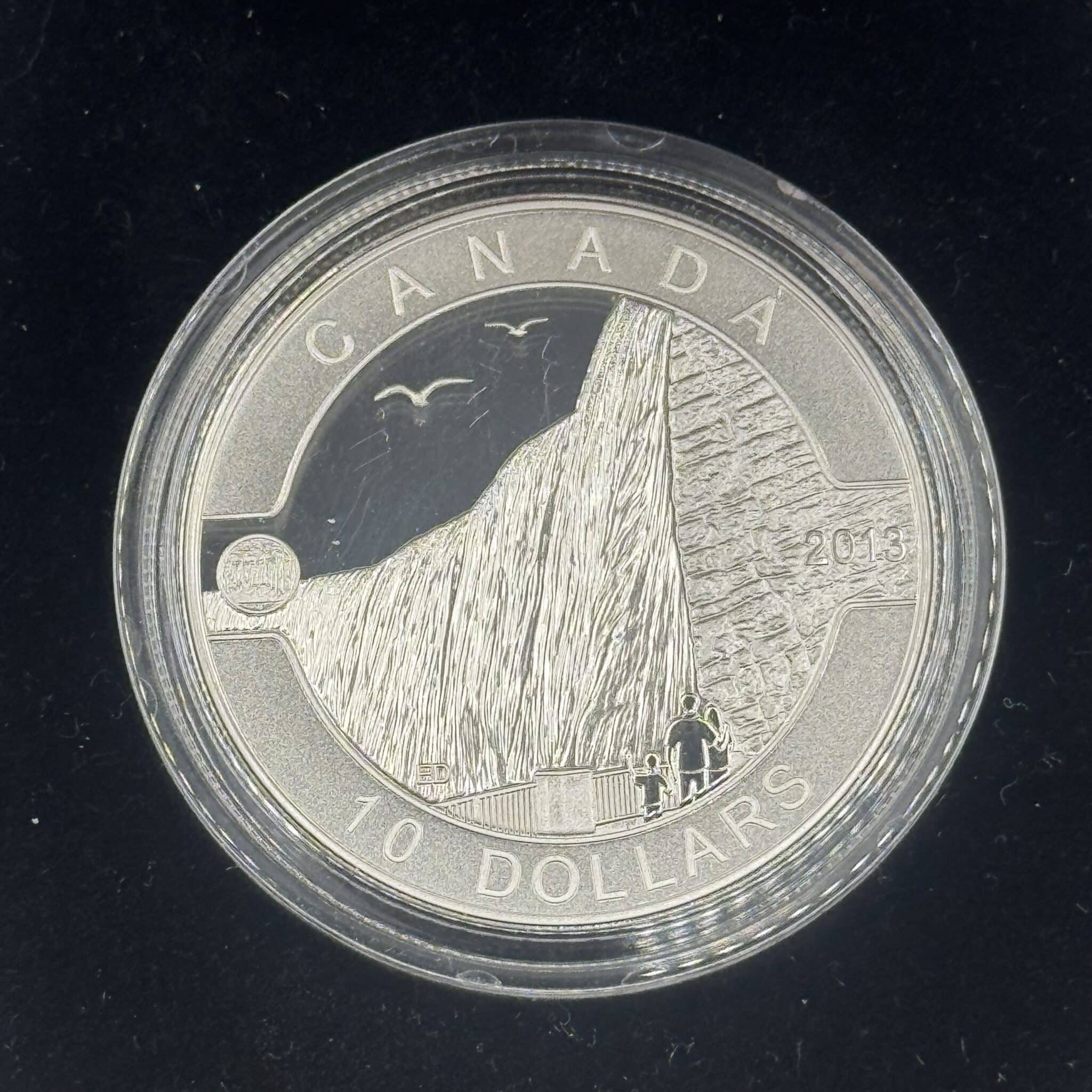 Canada, 10 dollars 2013, Elizabeth II, Niagara Falls, 1/2 oz Ag, KM 1422, Kva. UNC - Image 2