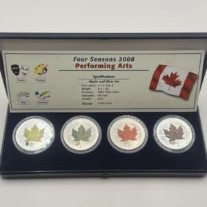 Canada, Four season set 2008, Maple Leaf, 4 stk 1 Oz Ag, Kva. 0 / UNC