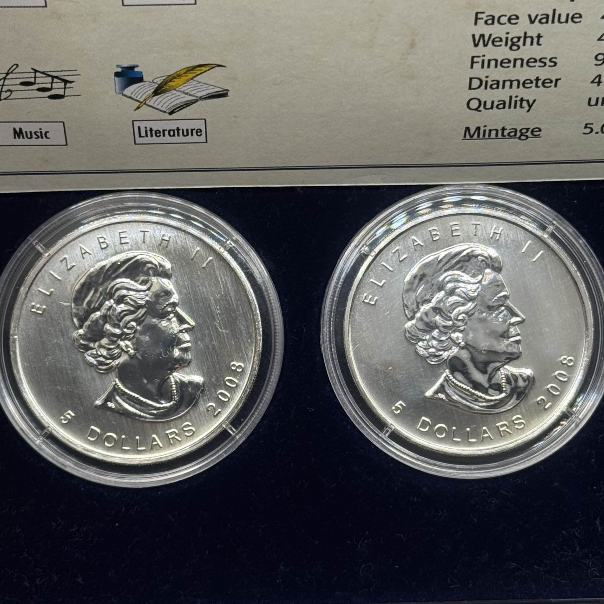 Canada, Four season set 2008, Maple Leaf, 4 stk 1 Oz Ag, Kva. 0 / UNC - Image 3