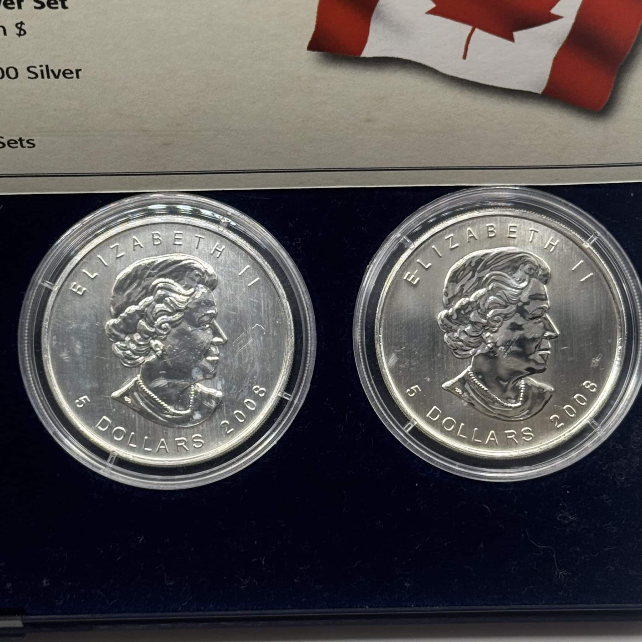 Canada, Four season set 2008, Maple Leaf, 4 stk 1 Oz Ag, Kva. 0 / UNC - Image 5