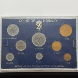 Norge, Kongelig møntsæt 1968, Olav V, Kva. 0 "Sjældent sæt med den sjældne 2 øre 1968"