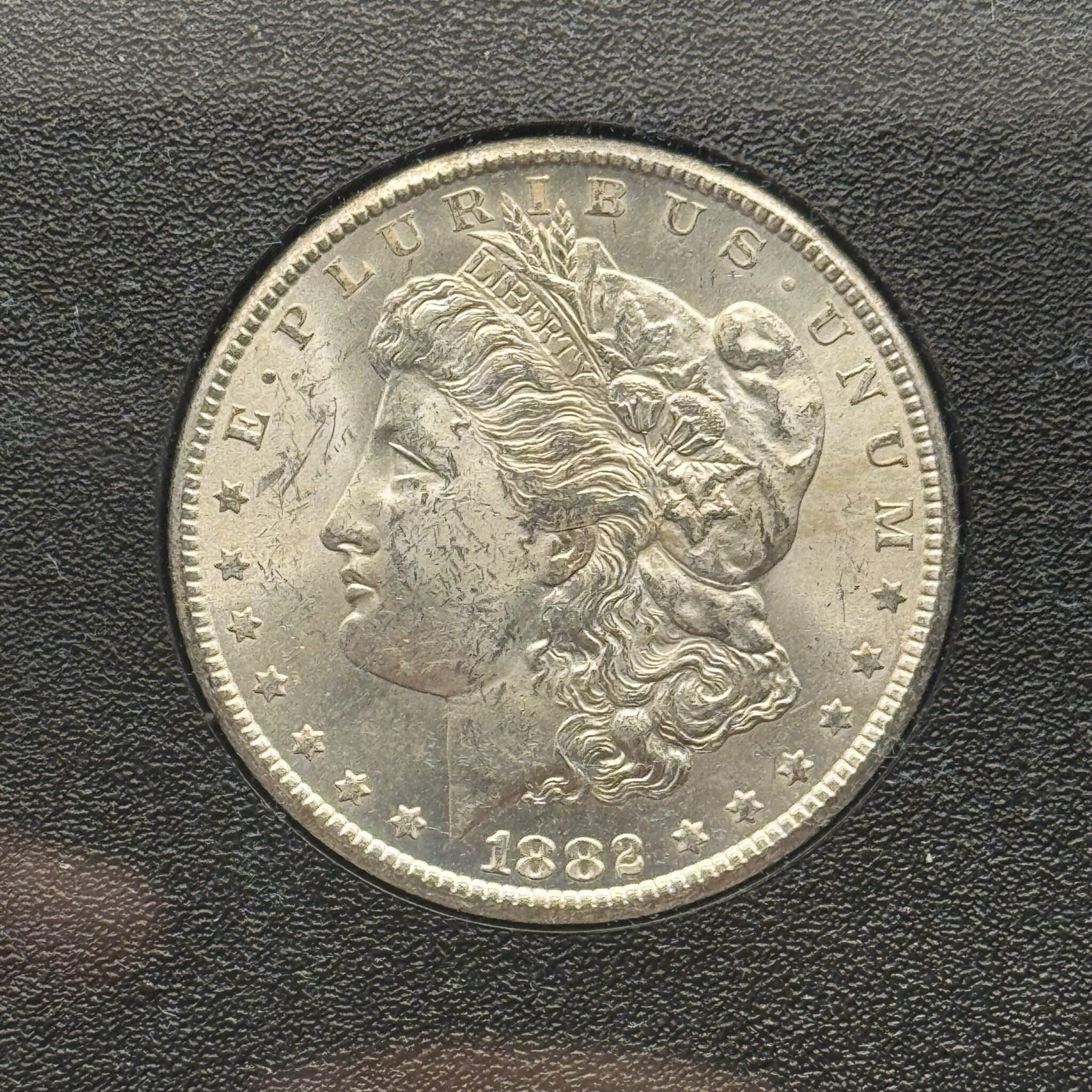 USA, Morgan dollar 1882 CC, Carson City, KM 110, Kva. 0 / UNC - Image 2