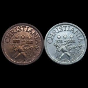 Christiania, 40 års Jubilæum Medalje Sæt 2011, Sølv og Kobber, Nr. 233, Sieg 12.1-12.2, Kva. 0
