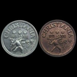 Christiania, 40 års Jubilæum Medalje Sæt 2011, Sølv og Kobber, Nr. 140, Sieg 12.1-12.2, Kva. 0