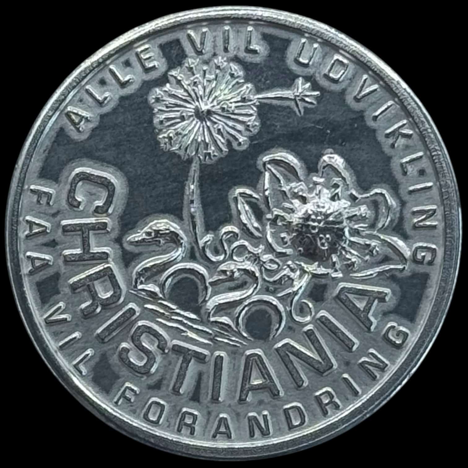Christiania, Fed 2020, Sølv, Månefiskeren, med emalje, Kva. 0 - Image 2