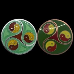 Christiania, 50 års Jubilæum 1971-2021 Medaljesæt 2021, Sølv og Kobber, med emalje, Kva. 0