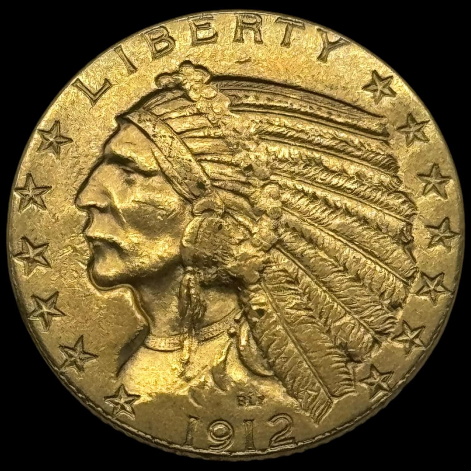 USA, 5 dollars 1912"Indien Head", 8,36g, KM 129, Kva. 1+-01