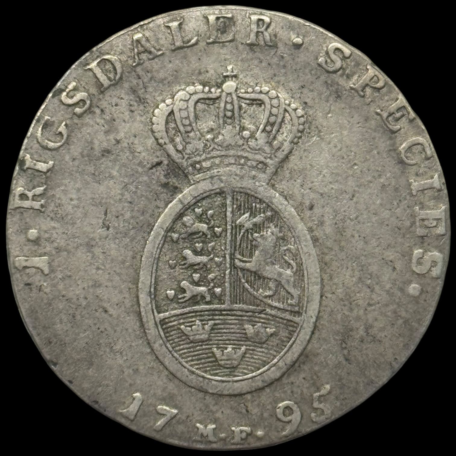 1795 MF, speciedaler, Altona, Chr.VII, Sieg 25.1, Hede 13A, Kva. 1-1+
