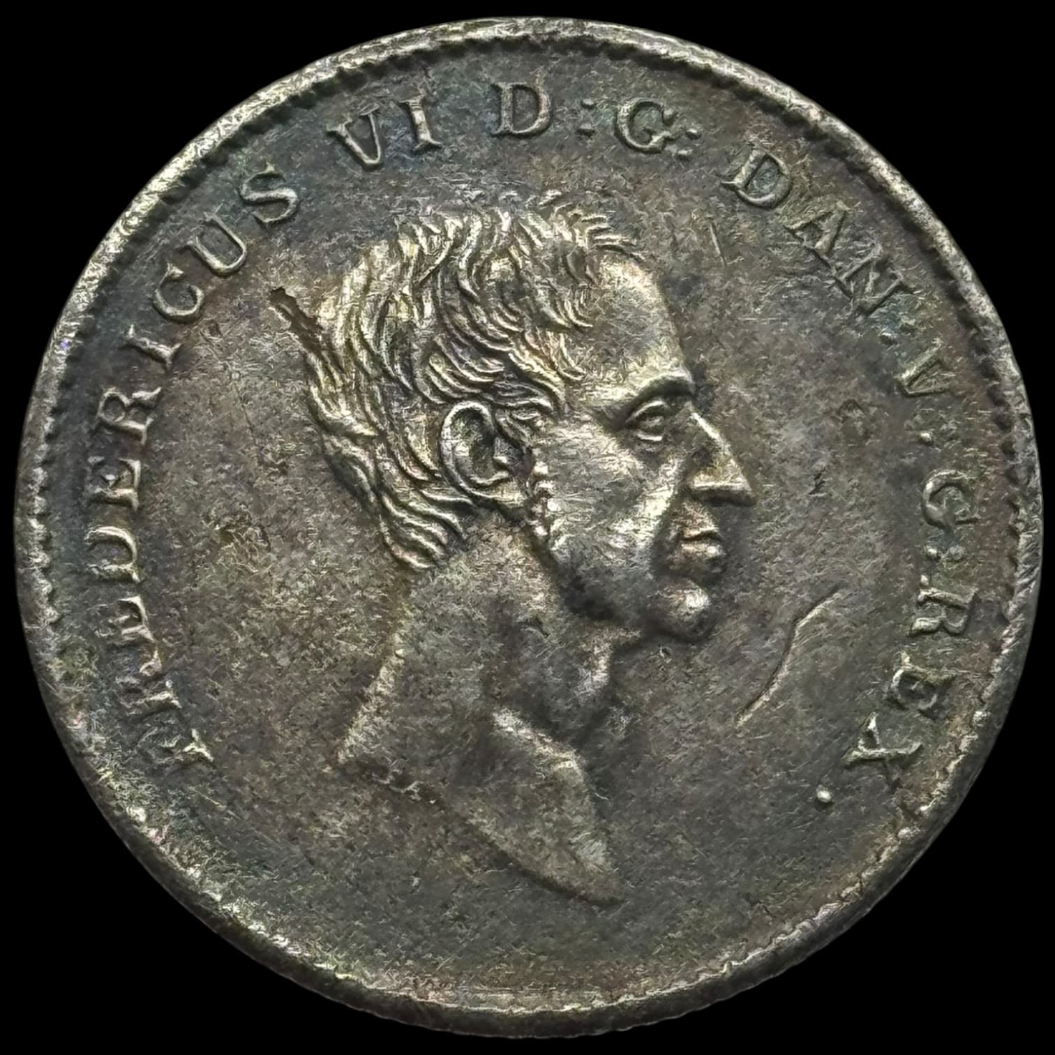 1828 FF, 1/2 speciedaler / Rigsbankdaler, Fre.VI, Sieg 27.1, Hede 27A, Kva. 1+ rids - Image 2