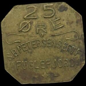 Færøerne, 25 øre S.P. Petersen / Fuglefjord, Sieg 3.6, Kva. 1+
