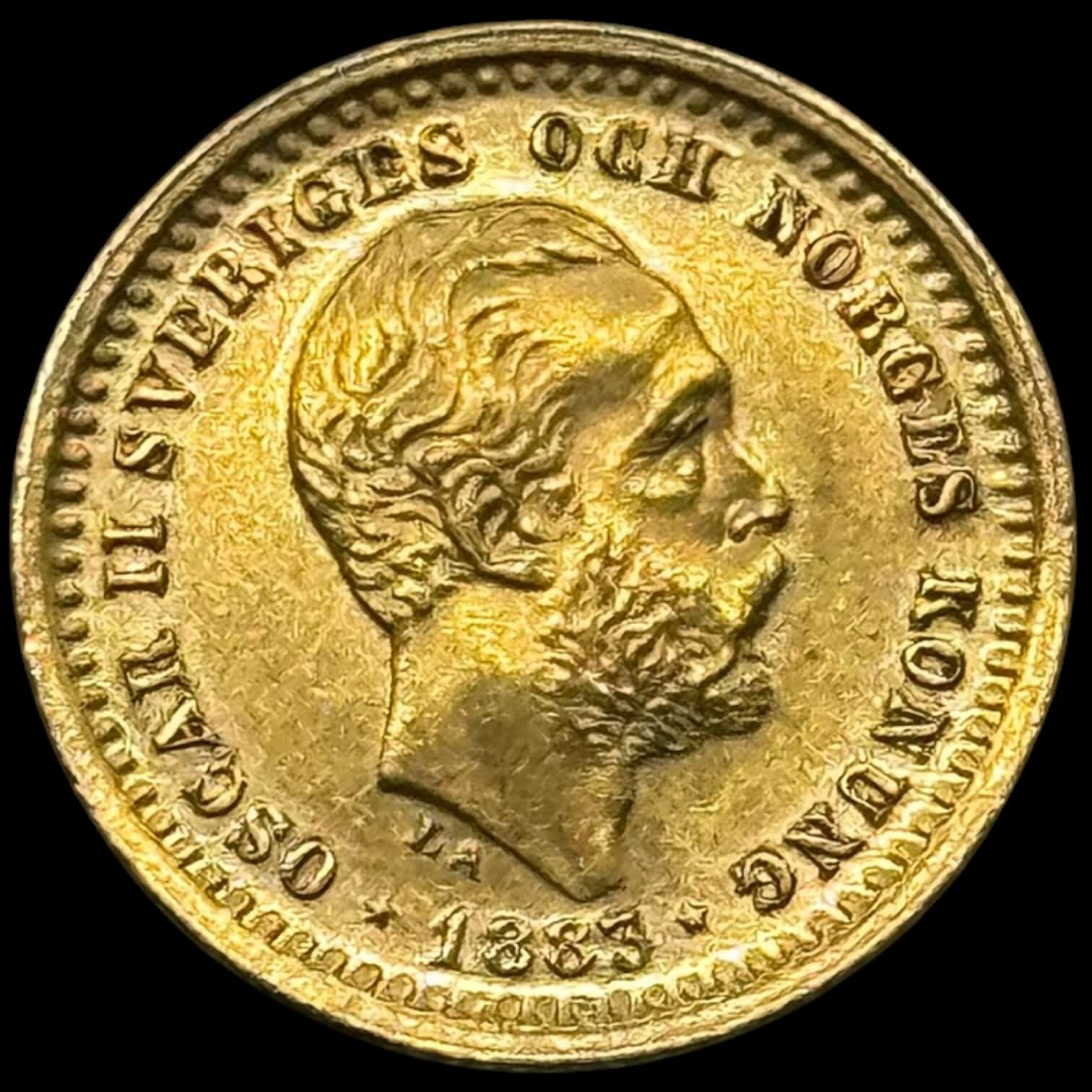 Sverige, 5 kronor 1883, Oskar II, SM 36, KM 756, Kva. 01 Medaljeprægskarakter